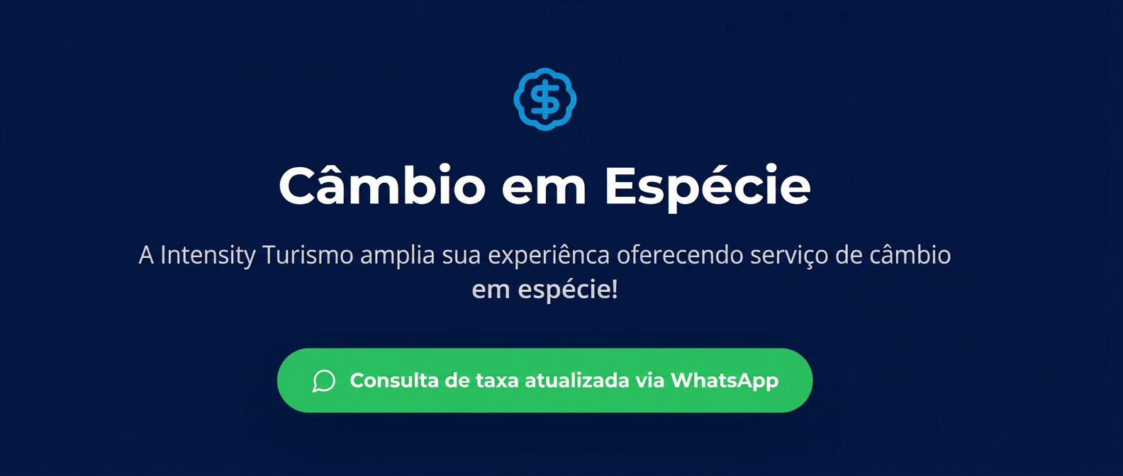 Câmbio em espécie — consulte a taxa atualizada pelo WhatsApp